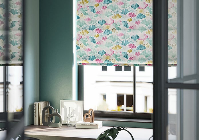 Palm Beach Faux Silk, Tropicana - Motorised Roman Blind - Image 5